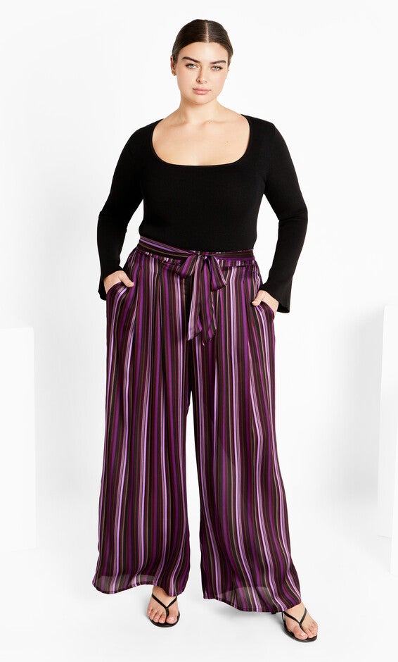 Willow Stripe Pant - plum, PURPLE, hi-res image number 0
