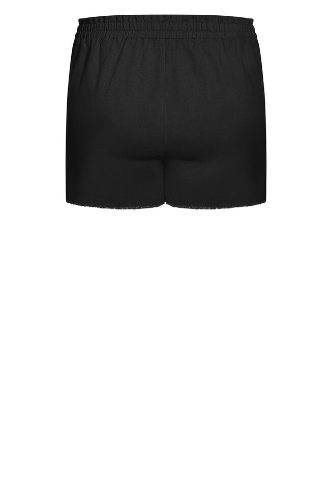 Remi Fray Hem Short, BLACK, alternate image number null