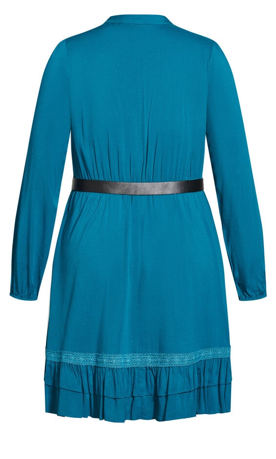 Precious Tie Dress - teal, GREEN, alternate image number null