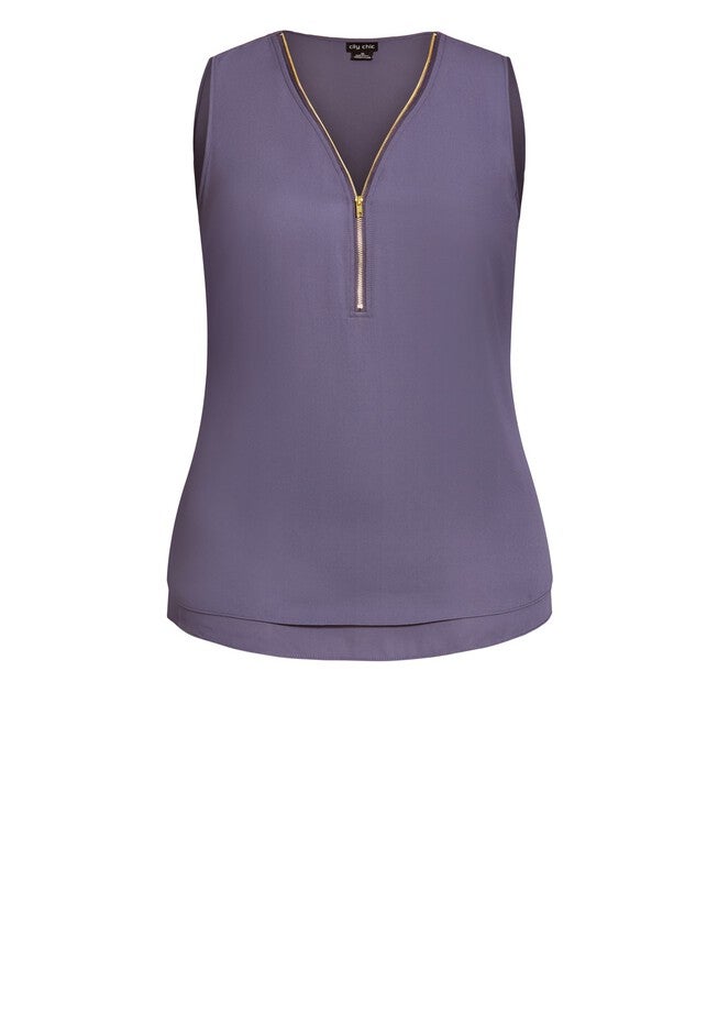 Sexy Zip Top - dusty lilac, GREY, alternate image number null