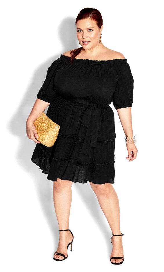 Fiesta Fringe Dress - black, BLACK, hi-res image number null