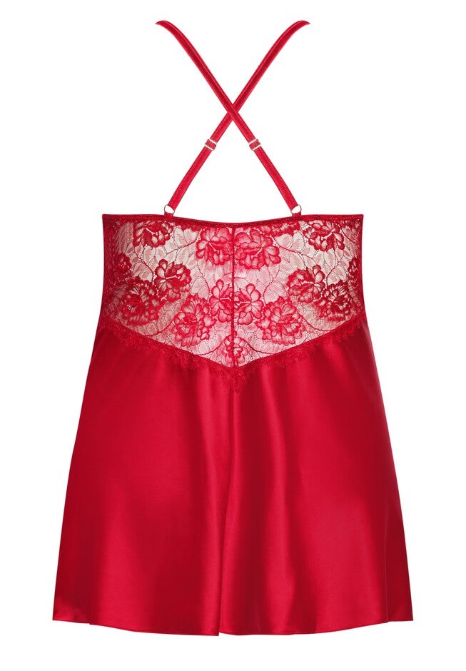Irina Satin Chemise - ruby, RED, alternate image number 2