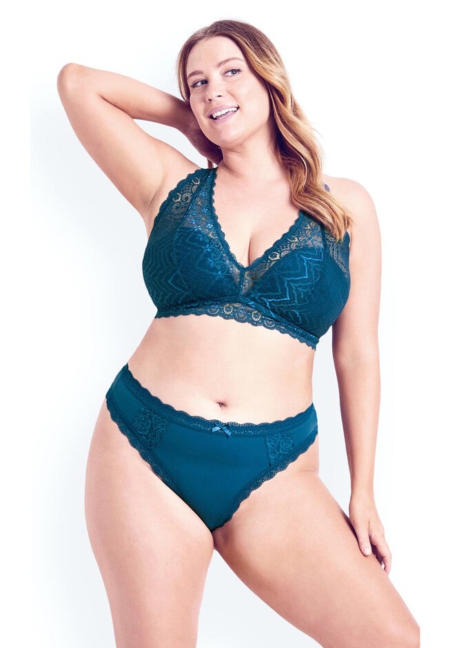 Racer Back Bralette - poseidon, BLUE, hi-res image number 0