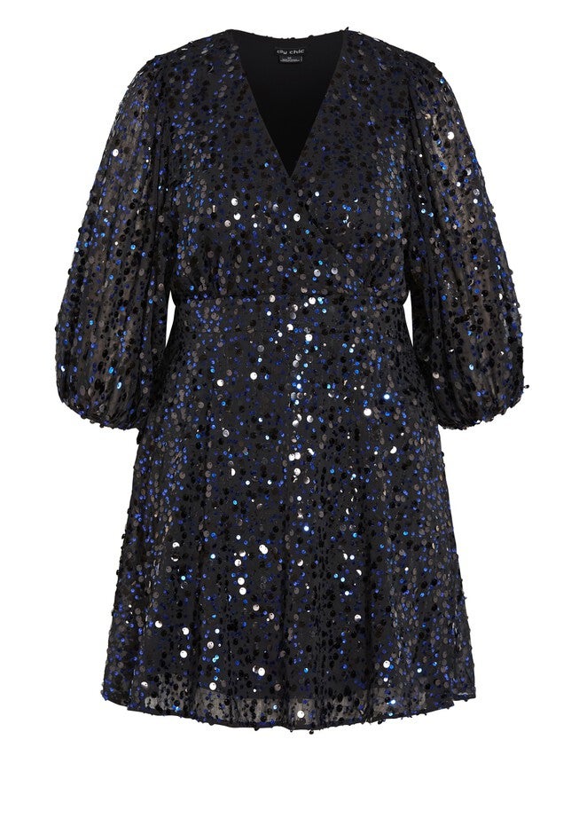 Scattered Glow Dress - royal purple, PURPLE, alternate image number null