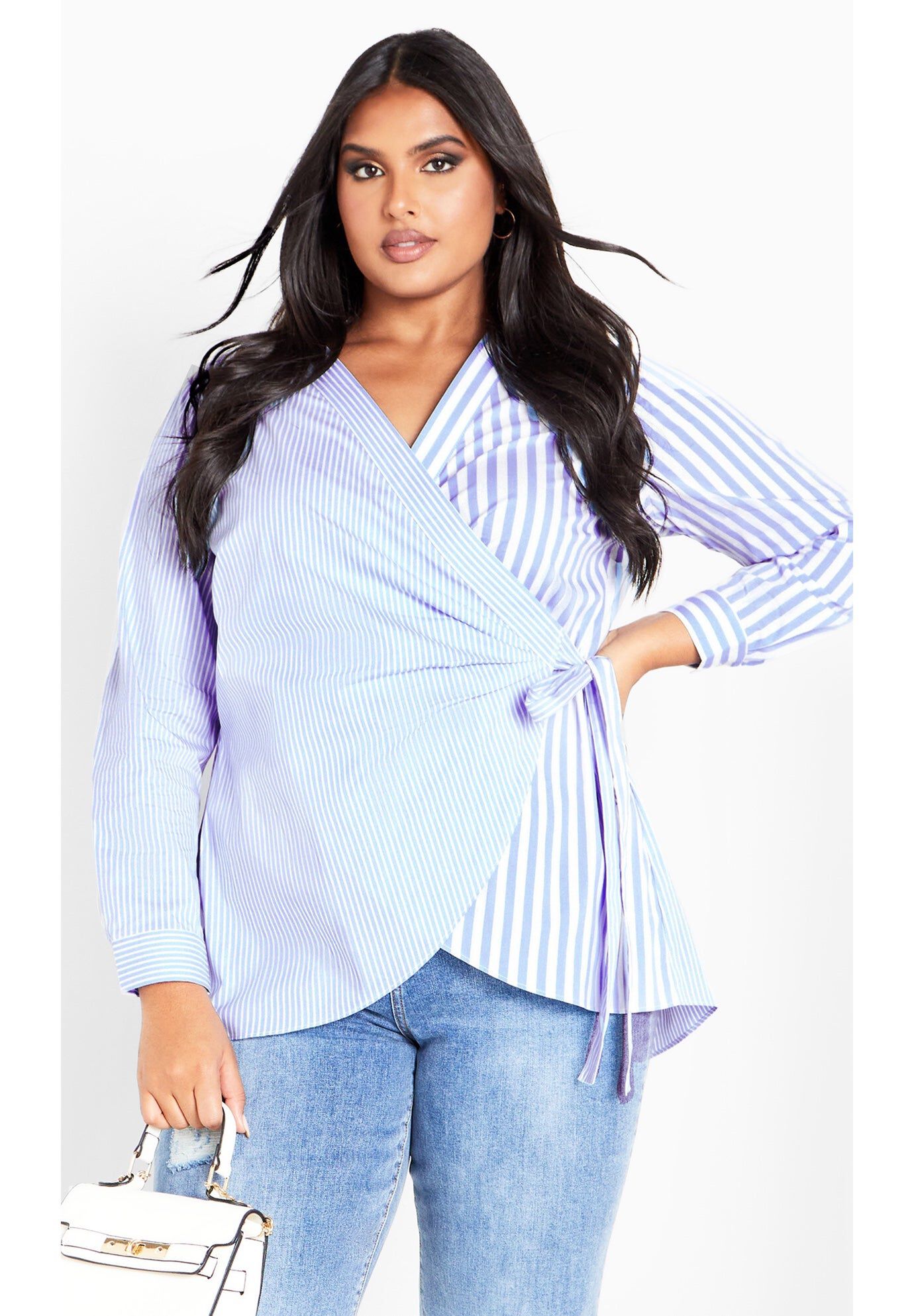 Casey Stripe Shirt, BLUE, hi-res image number 0