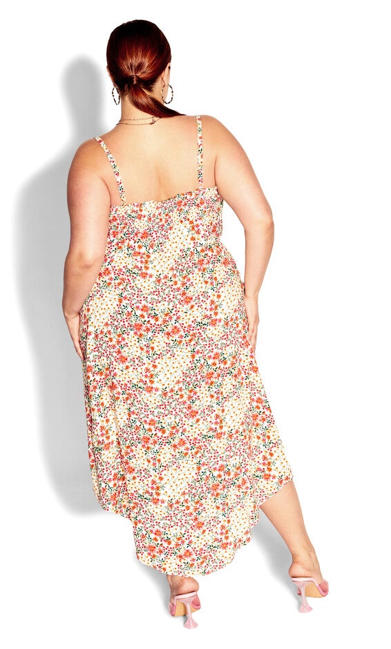Tamika Print Dress - ivory, WHITE, alternate image number null