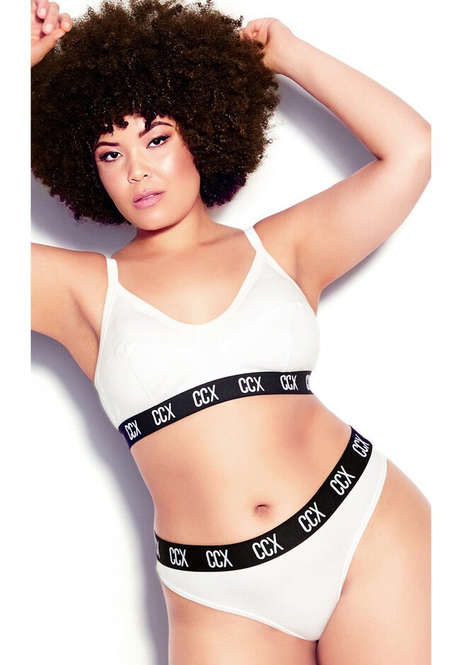 CCX Rib Crop Bra - white, WHITE, hi-res image number 0