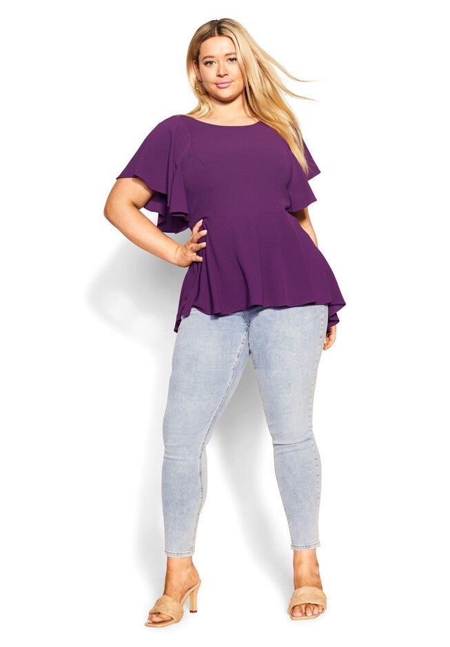 Romantic Mood Top - petunia, PURPLE, alternate image number null
