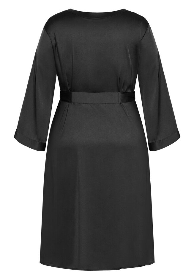 Slinky Midi Robe - black, BLACK, alternate image number null