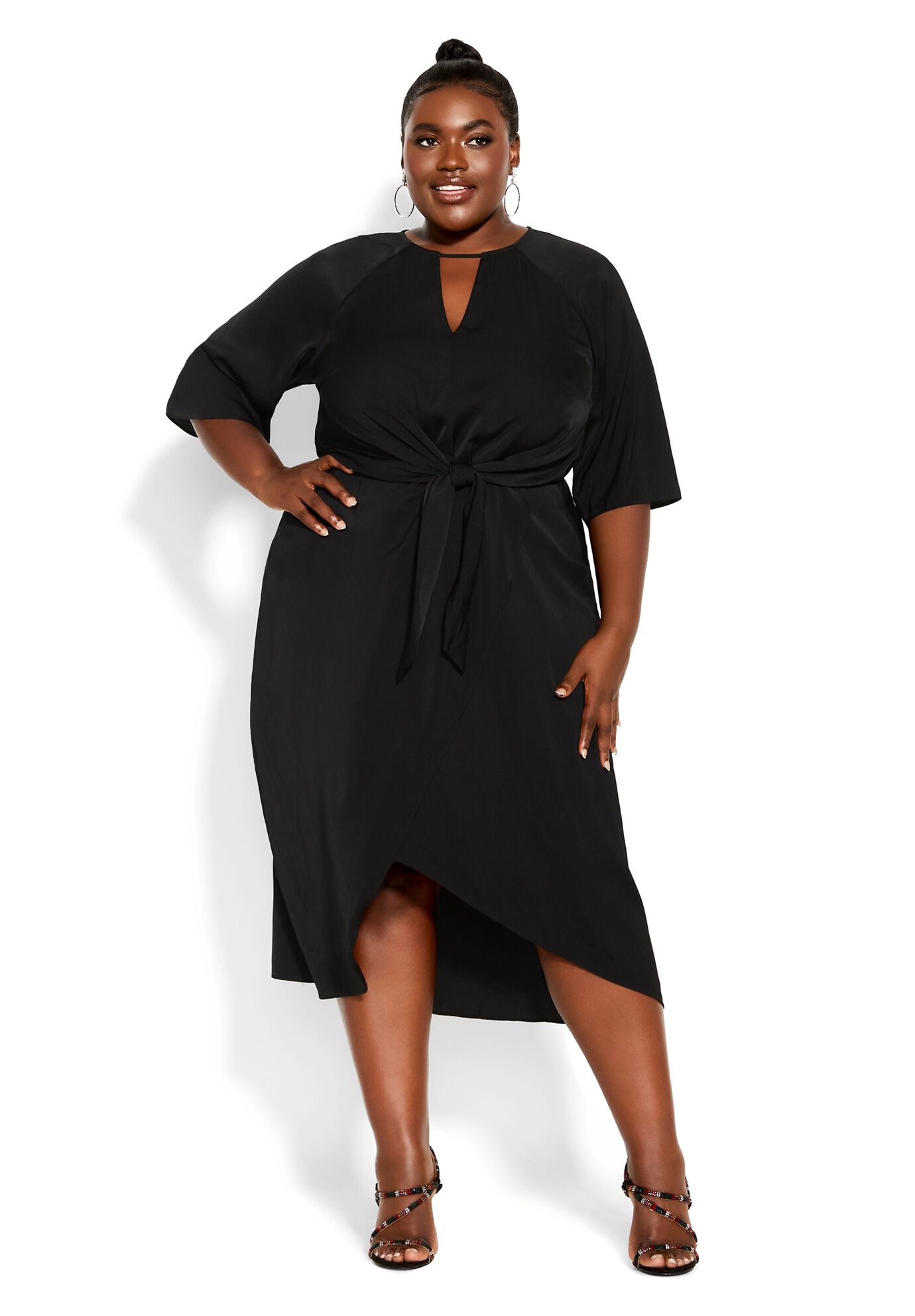 City chic tie front dress hot sale