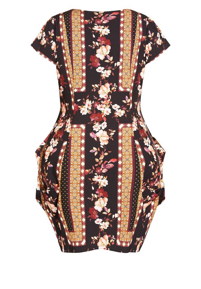 Falling Floral Tunic - black, BLACK, alternate image number 3