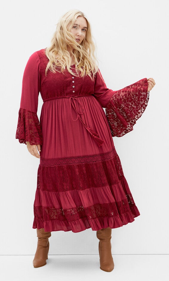 Tisha Lace Maxi Dress - shiraz, RED, hi-res image number null
