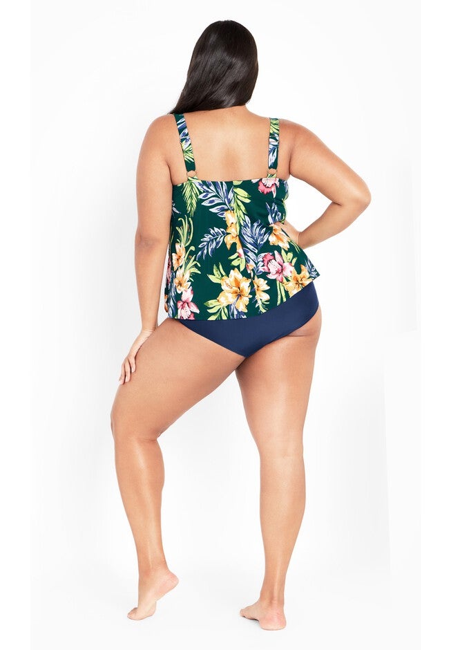 3 Tiered Print Tankini Top, RAVEN, on-hover image number 1