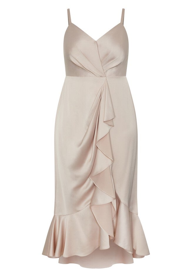 Bella Ruffle Maxi Dress - gardenia, GREY, alternate image number 3
