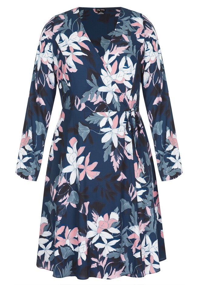 Luna Floral Dress - blue, GREEN, alternate image number 3