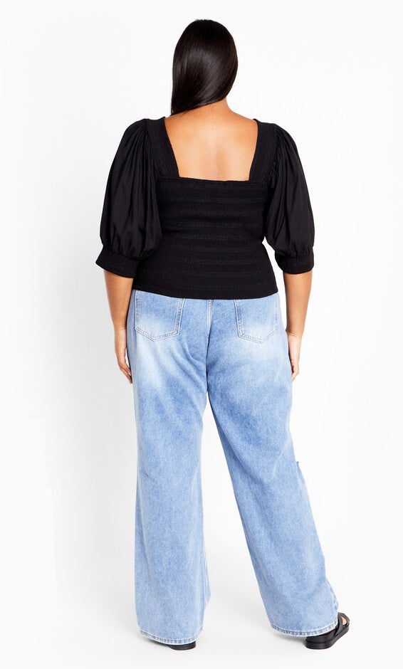 Flora Plain Top - black, BLACK, alternate image number null