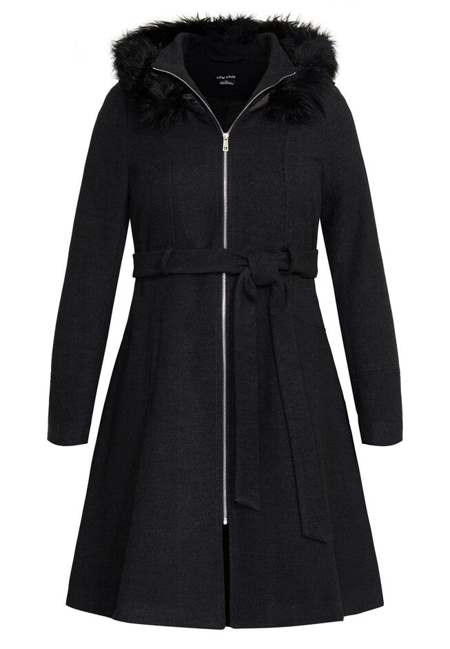 Miss Mysterious Coat - black, BLACK, alternate image number 3
