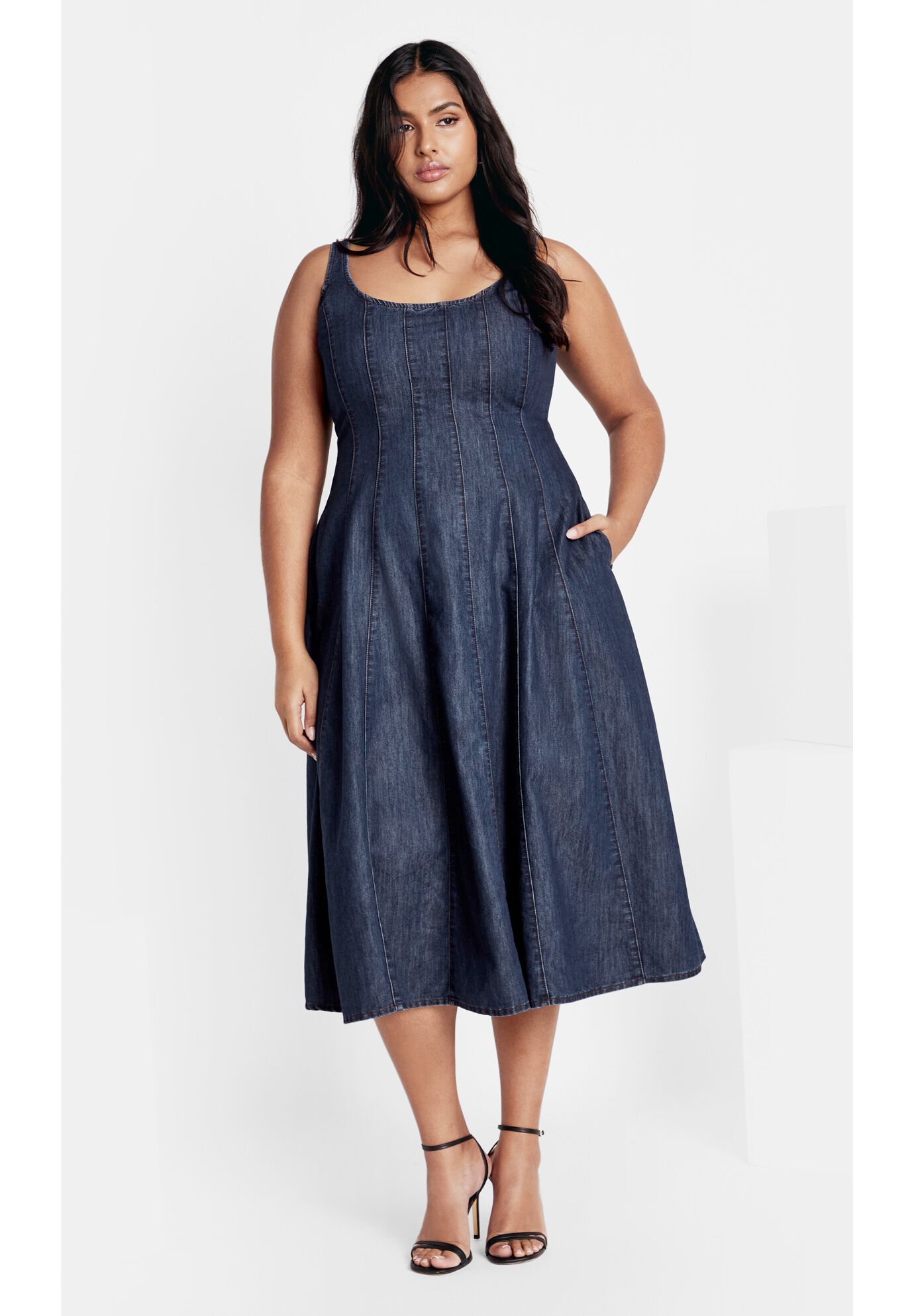 Avenue denim dress clearance