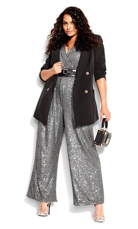Dazzling Jumpsuit - gunmetal, GUNMETAL, alternate image number 2