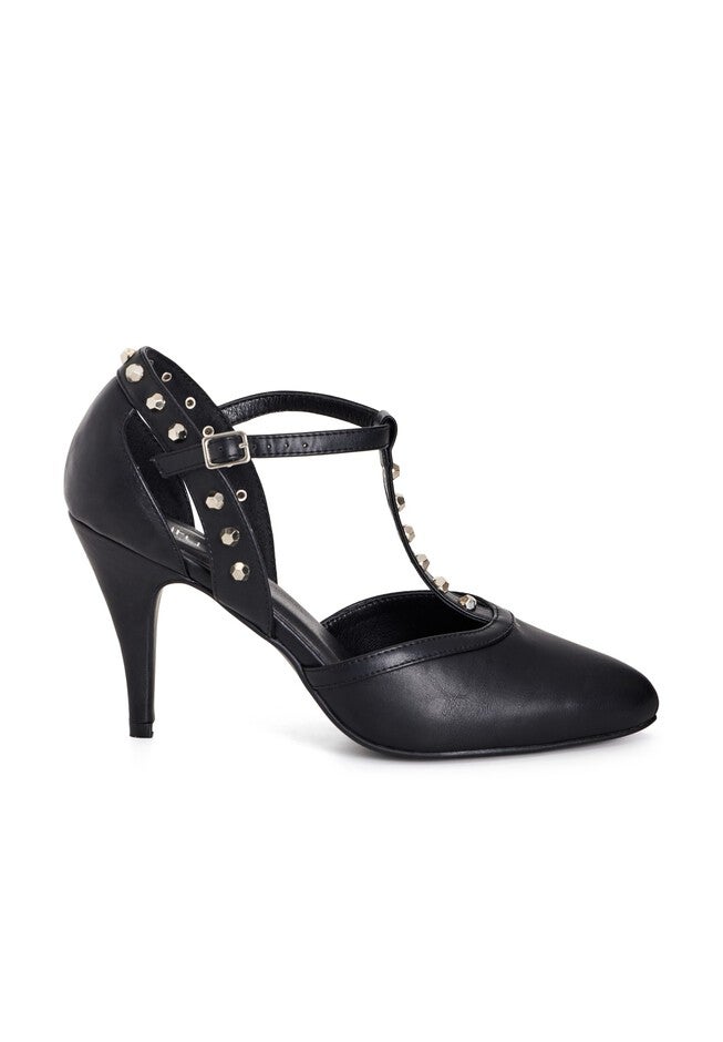 WIDE FIT Sarah Strap Heel - black, BLACK, on-hover image number null