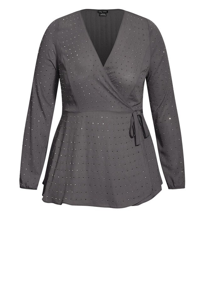 Bling Flirt Top - grey, GREY, alternate image number null