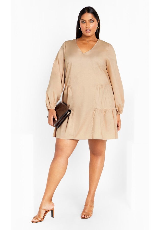 Alexia Dress - stone, BEIGE, hi-res image number null
