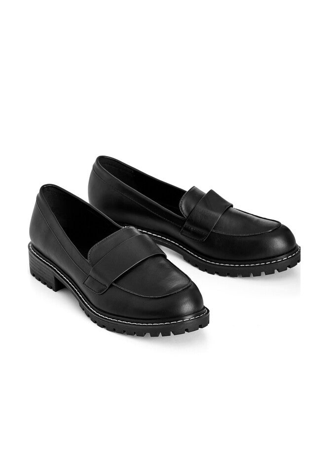 WIDE FIT Saber Chunky Loafer - black, BLACK, alternate image number null
