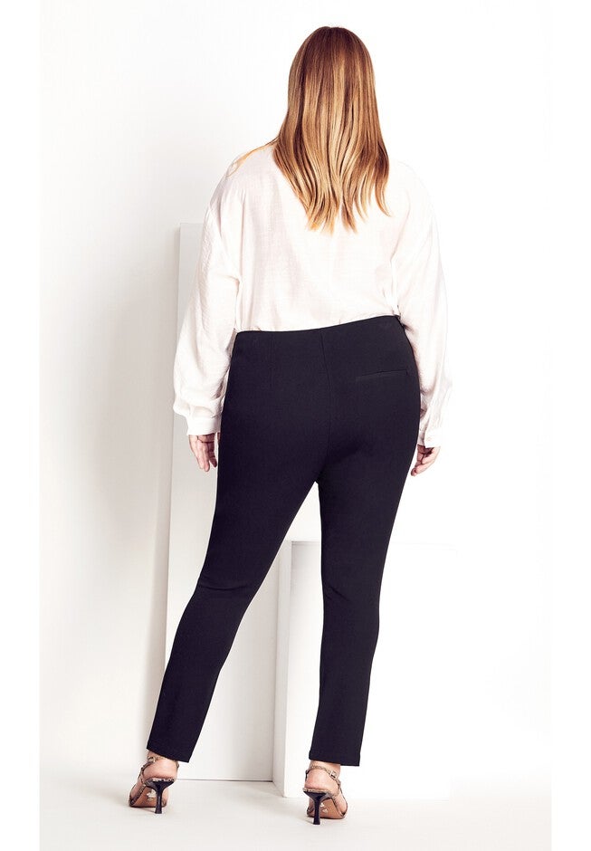 Asha Split Front Pant - black, BLACK, on-hover image number 1