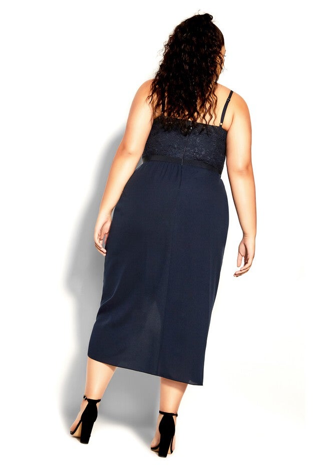 Lace Touch Dress - navy, BLUE, on-hover image number null