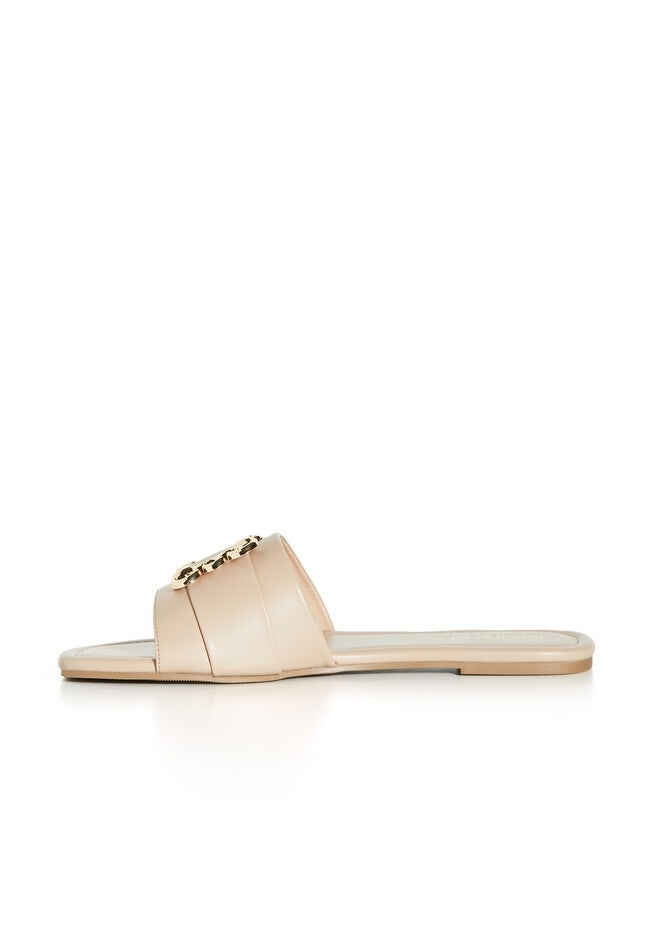 Bejewel Gold Chain Slide - nude, BEIGE, alternate image number 2