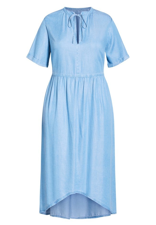 Ruby Maxi Dress - chambray, BLUE, alternate image number 3