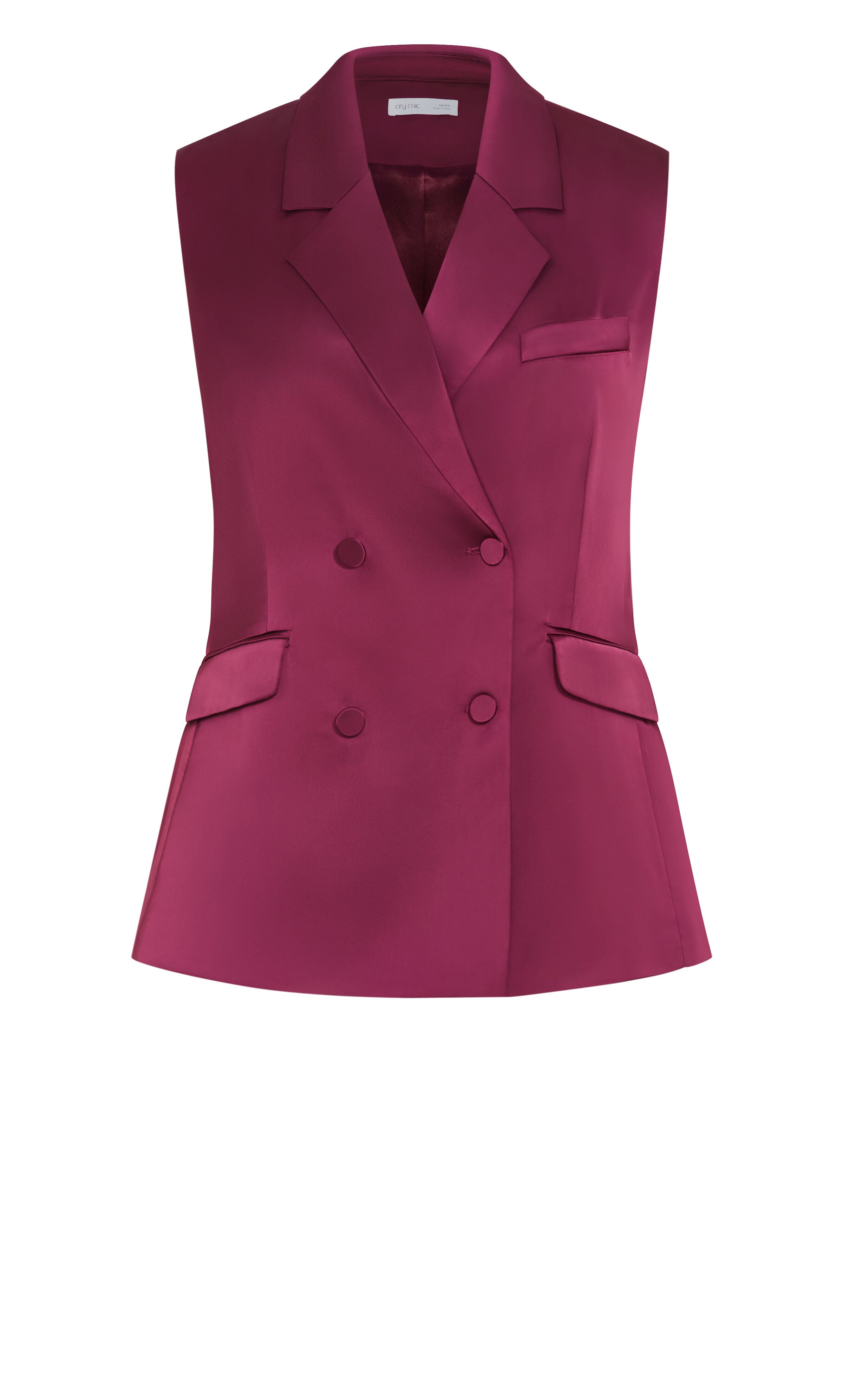 Rylie Satin Vest, RED, alternate image number 3