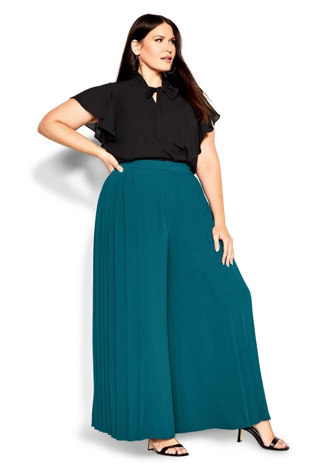 Avalina Pant - teal, GREEN, alternate image number null