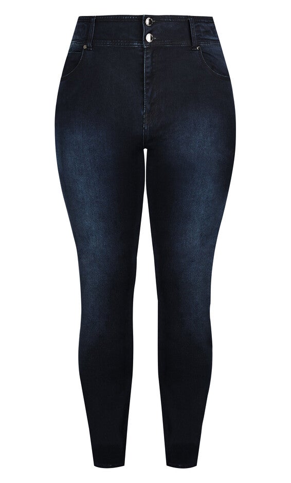 Harley Short Skinny Jean - dark denim, BLUE, alternate image number null