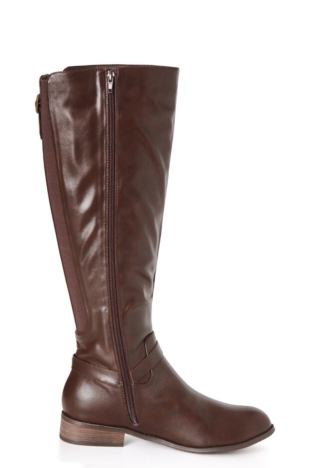 WIDE FIT Allegra Knee Boot - choc brown, BROWN, on-hover image number null