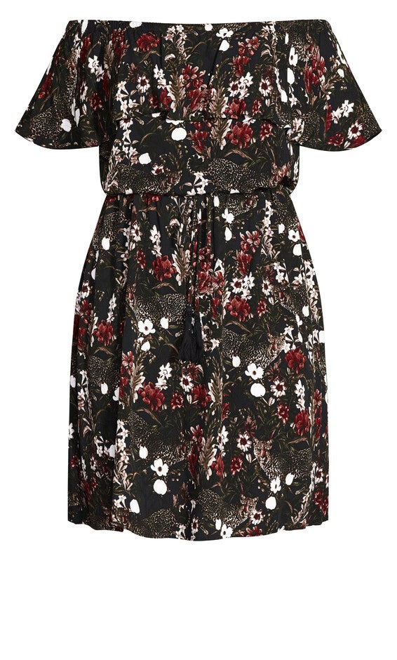 Jungle Tiger Dress - black, BLACK, alternate image number 3