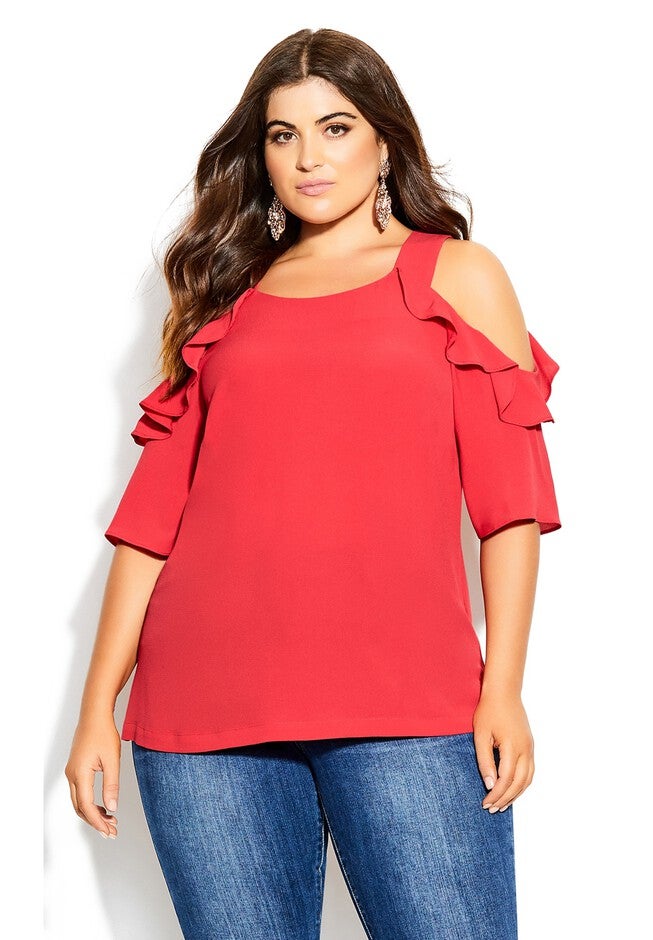 Wild Sleeve Top - raspberry, PINK, on-hover image number null