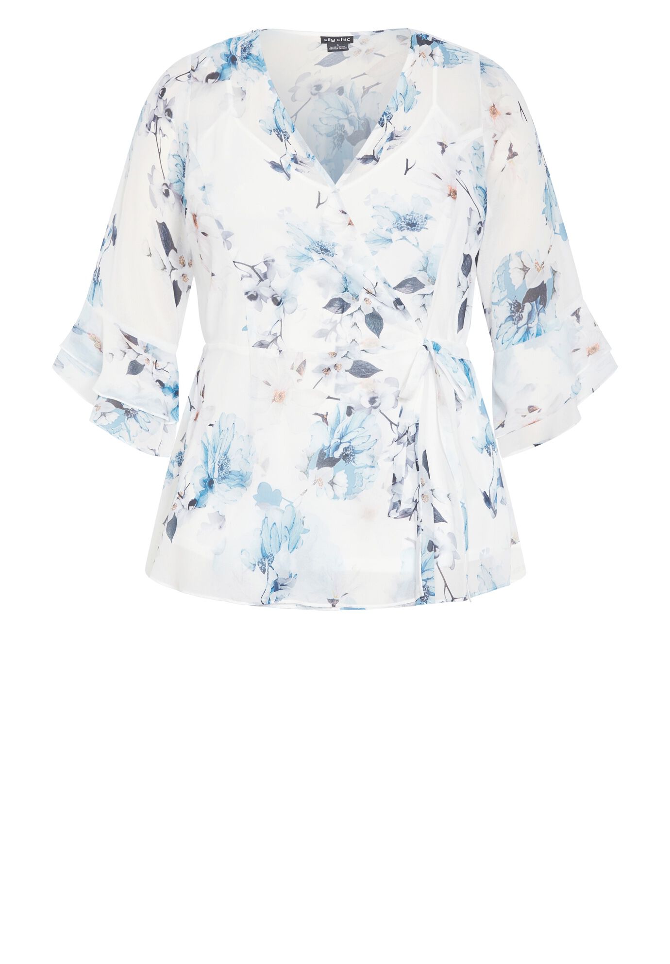 Kelly Print Top - ivory, WHITE, alternate image number 5