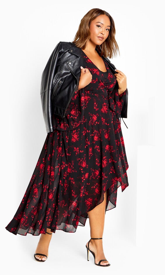 Julissa Print Maxi Dress - berry, AMOUR, alternate image number 2