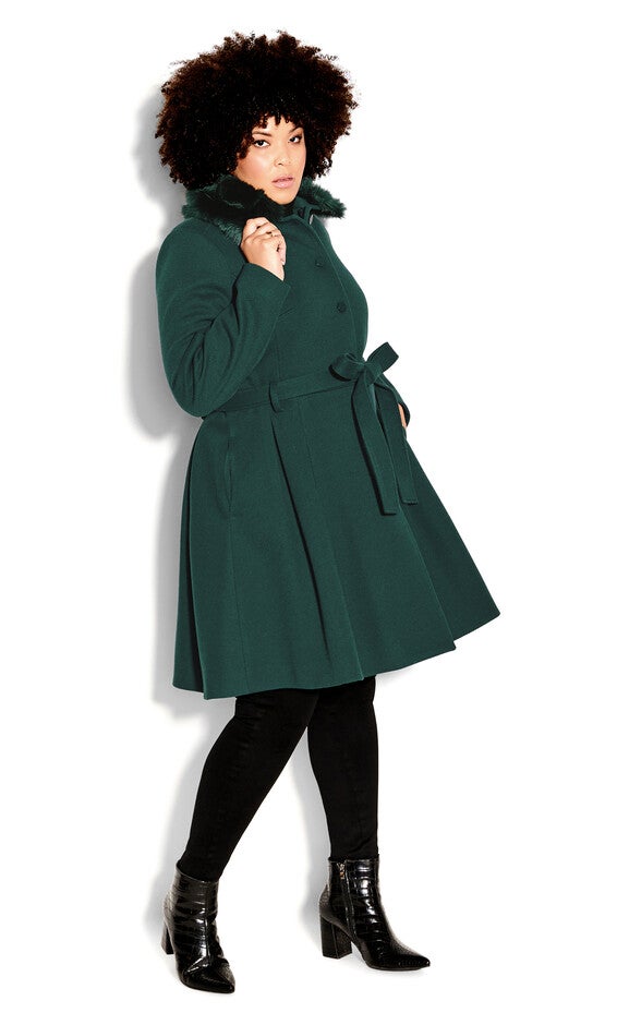Blushing Belle Coat - jade, GREEN, alternate image number 5