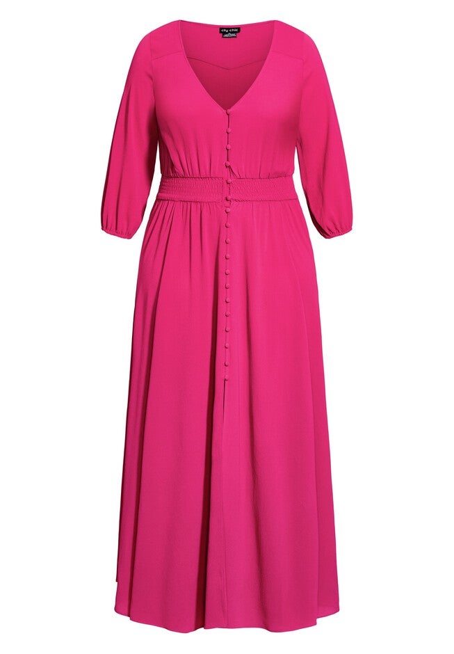 Desire Maxi Dress - raspberry, PINK, alternate image number 4
