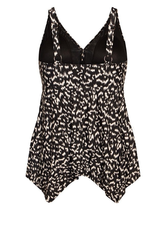 Sharkbite Print Tankini, MONO IKAT, alternate image number 2