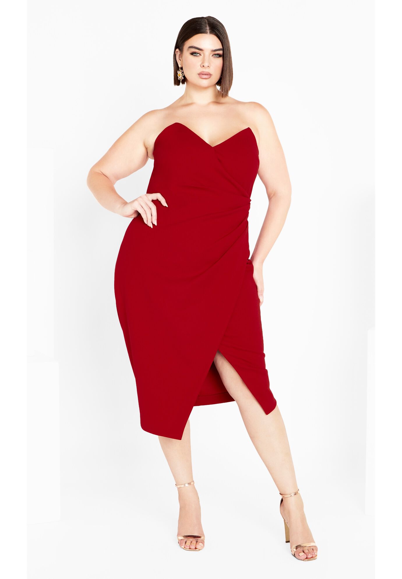 Luisa Dress - love red, RED, on-hover image number 1