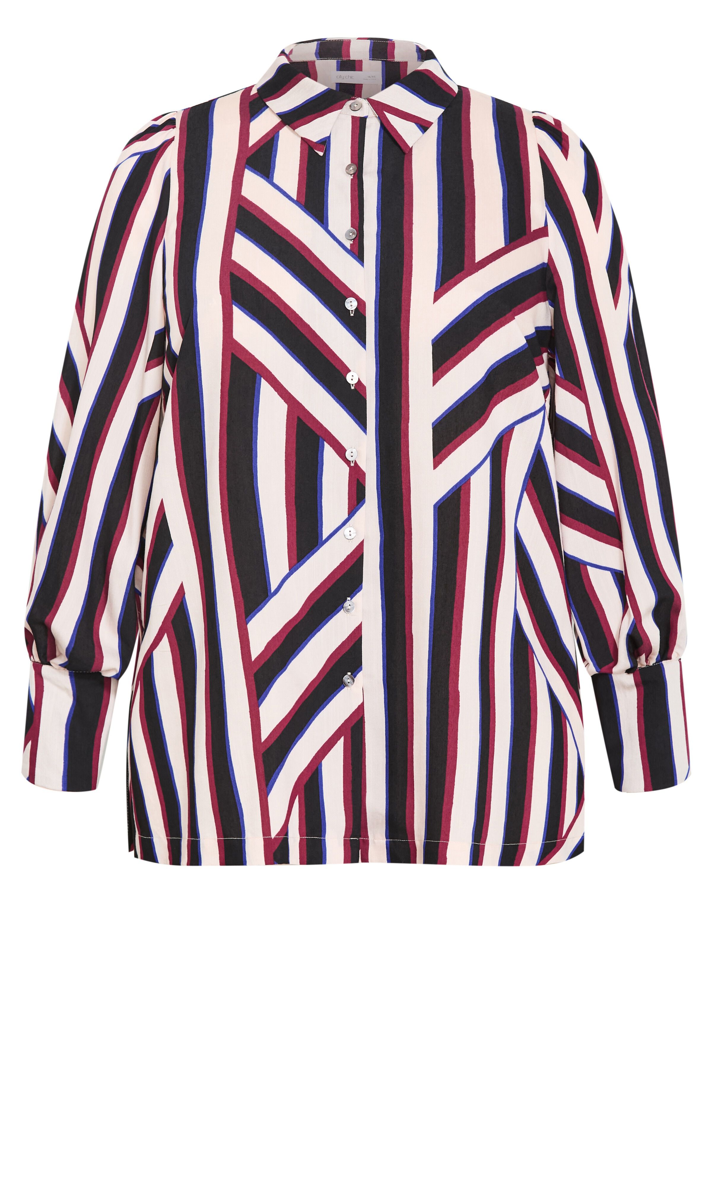 Haylee Timeless Stripe Shirt, BLACK, alternate image number 5