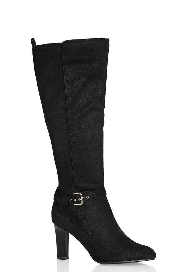 WIDE FIT Tara Knee Boot - black, BLACK, hi-res image number null