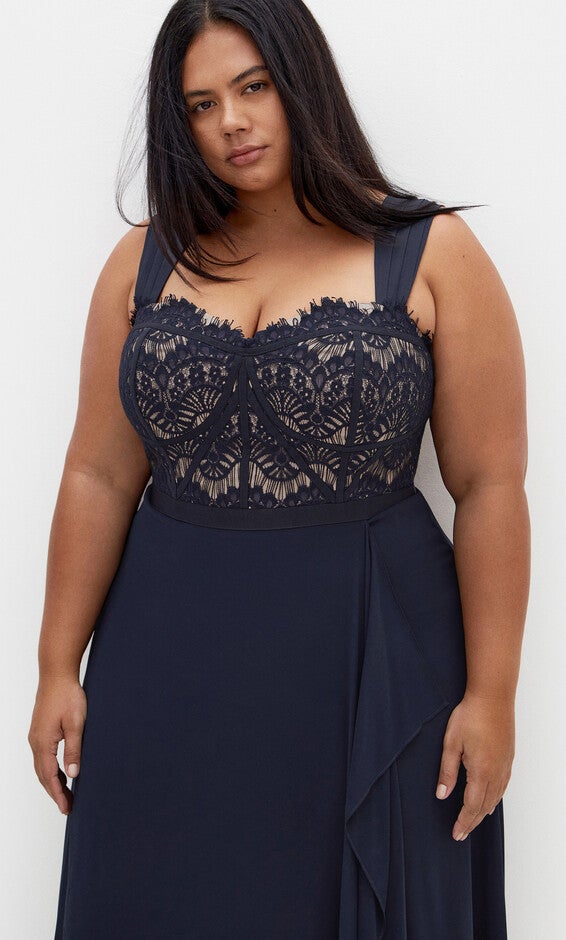 Sweet Evie Maxi Dress - navy, NAVY, alternate image number null
