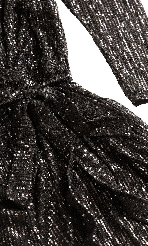 Sequin Playsuit - black, BLACK, alternate image number 3