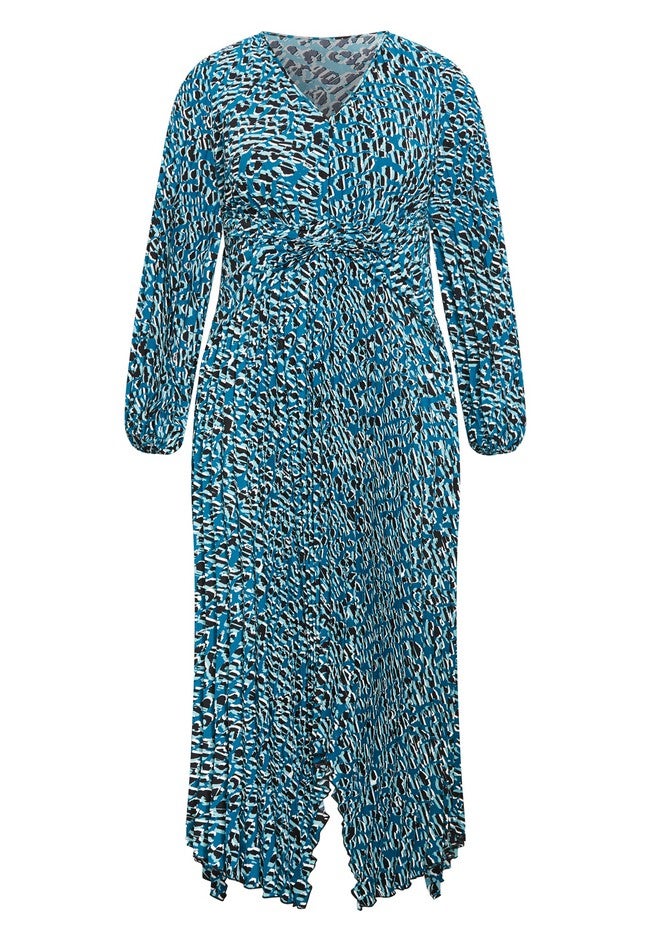 Eve Pleat Print Dress, NOUVEAU, alternate image number 4