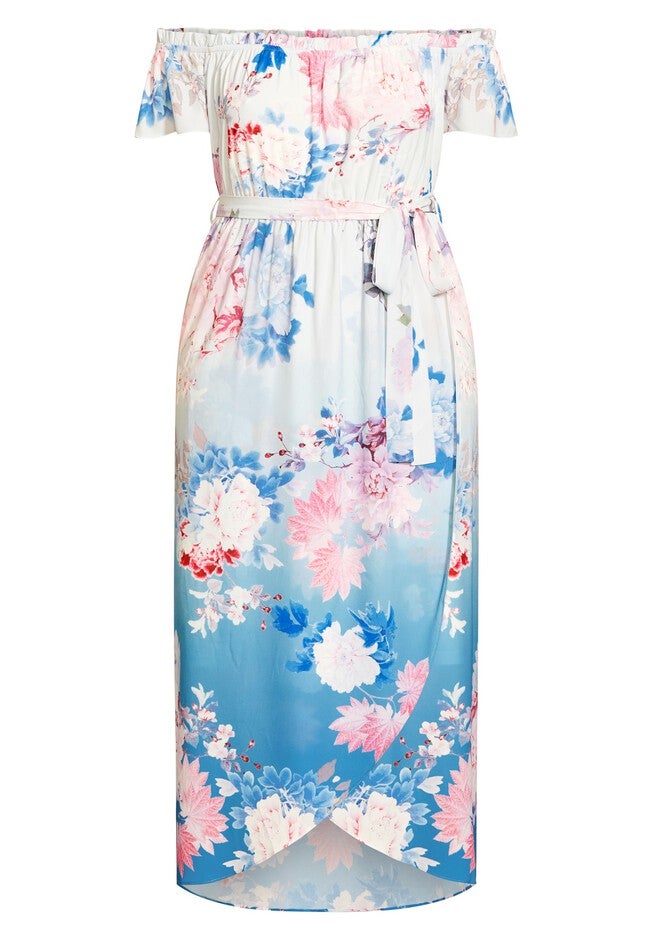 Tsubaki Floral Maxi Dress - blue, BLUE, alternate image number null