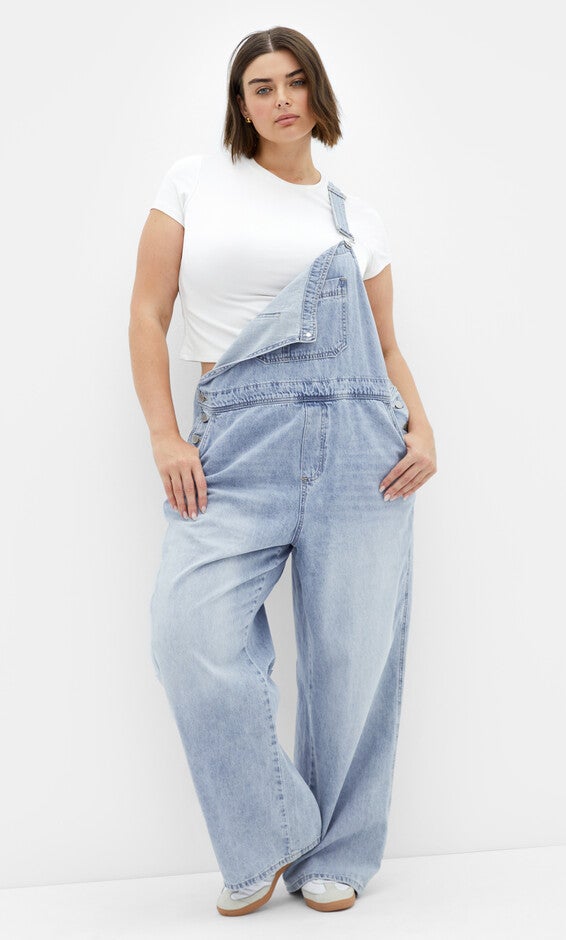 Pinafore Overall - light denim, DENIM, alternate image number null